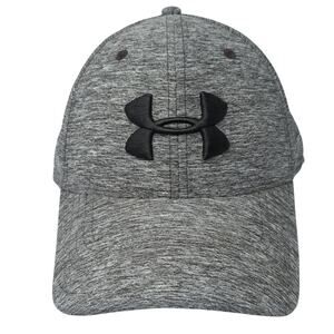 Under Armour Fitted Baseball Cap Gray XL Embroidered Vented Holes 6 Panel